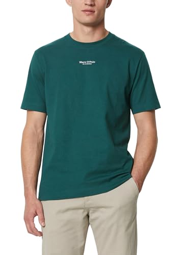 Marc O'Polo Herren T-Shirt aus Bio-Baumwolle Kurzarm, Grün (Tranquil Teal), XS von Marc O'Polo