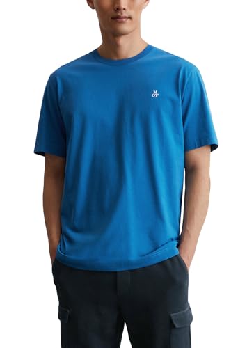 Marc O'Polo Herren T-Shirt aus Bio-Baumwolle Regular Fit, Blau (Pacific Blue), XXL von Marc O'Polo