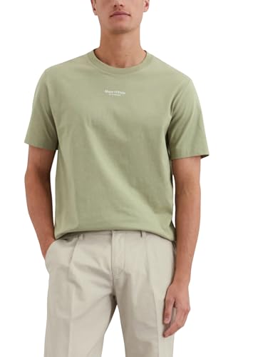 Marc O'Polo Herren T-Shirt aus Bio-Baumwolle Regular Fit, Grün (Summer Sage), XS von Marc O'Polo