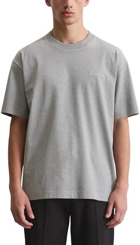 Marc OߴPolo Herren T-Shirt aus Bio-Baumwolle Relaxed Fit, Grau (Grey Melange), XL von Marc O'Polo