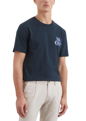 Marc O'Polo Herren T-Shirt aus Bio-Baumwolle mit Rundhalsausschnitt, Blau (Dark Navy), 3XL von Marc O'Polo