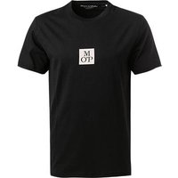 Marc O'Polo Herren T-Shirt schwarz Baumwolle von Marc O'Polo