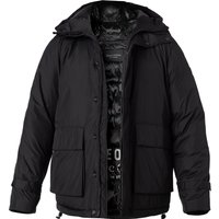 Marc O'Polo Herren Jacke schwarz Mikrofaser unifarben von Marc O'Polo