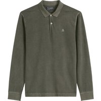 Marc O'Polo Langarm-Poloshirt mit Label-Stickerei, Regular Fit in M von Marc O'Polo