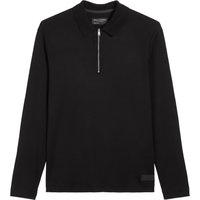 Marc O'Polo Langarm-Poloshirt mit Reißverschluss, Regular Fit in M von Marc O'Polo