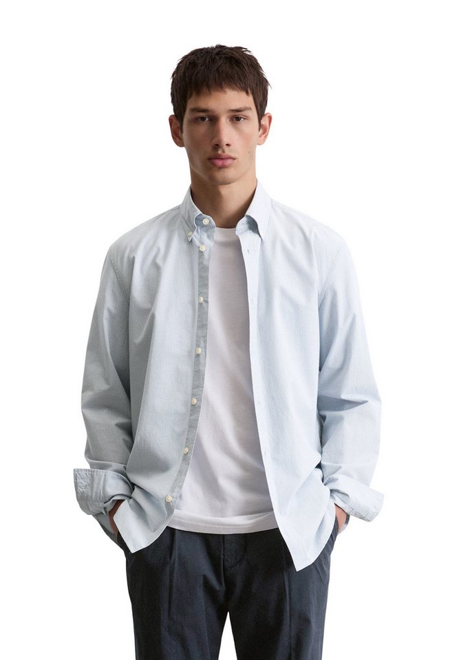 Marc O'Polo Langarmhemd mit feinem Karomuster von Marc O'Polo