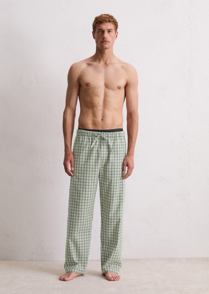 Marc O'Polo Pyjamahose Cozy Flannel mit Gummizug und Bindeband, Cotton, gerades Bein von Marc O'Polo