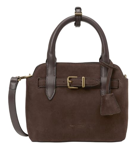 Marc O'Polo Leder Handtasche Umhängetasche Gia Crossbody Bag Dark Earth dunkelbraun von Marc O'Polo