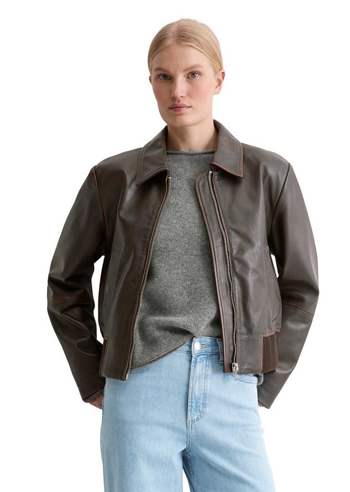 Marc O'Polo Lederjacke regular fit aus softem Lammleder in Vintage-Optik im Blousonstil von Marc O'Polo