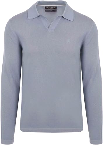 Marc O'Polo Longsleeve Poloshirt Riva Hellblau - Grösse L - Herren - Bekleidung - Mode von Marc O'Polo