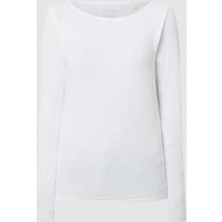 Marc O'Polo Longsleeve aus Bio-Baumwolle in Weiss, Größe L von Marc O'Polo