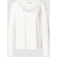 Marc O'Polo Longsleeve mit V-Ausschnitt in Offwhite, Größe L von Marc O'Polo