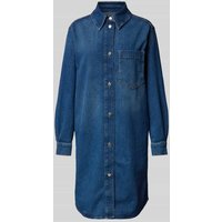 Marc O'Polo Loose Fit Jeanskleid aus Baumwoll-Mix mit Kontrastnähten in Hellblau, Größe L von Marc O'Polo