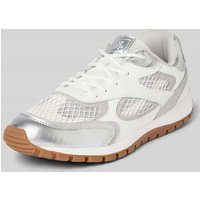 Marc O'Polo Low Top Sneaker mit weitmaschigem Mesh-Einsatz in Silber, Größe 41 von Marc O'Polo