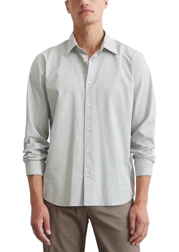 Marc O'Polo Herren Hemd aus Bio-Baumwolle Langarm, Mehrfarbig (Multi/Meltwater), XXL von Marc O'Polo