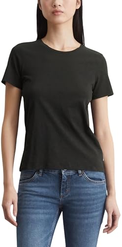 Marc O'Polo Damen T-Shirt aus Bio-Baumwolle Regular Fit, Schwarz (Black), XL von Marc O'Polo