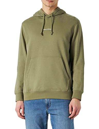 Marc O'Polo Men's 322407754440 Sweatshirt with Hood, Long Sleeve, olive, L von Marc O'Polo