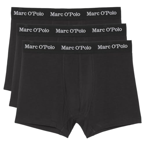 Marc O´Polo Men's Essentials 3-Pack Boxer Shorts, Black, Large von Marc O´Polo