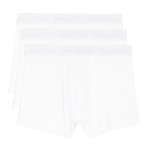 Marc O´Polo Men's Essentials 3-Pack Boxer Shorts, White, Small von Marc O´Polo