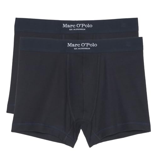 Marc O´Polo Men's Iconic Rib 2-Pack Boxer Shorts, Navy, Small von Marc O'Polo