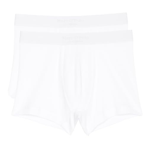 Marc O´Polo Men's Iconic Rib 2-Pack Boxer Shorts, White, Small von Marc O'Polo