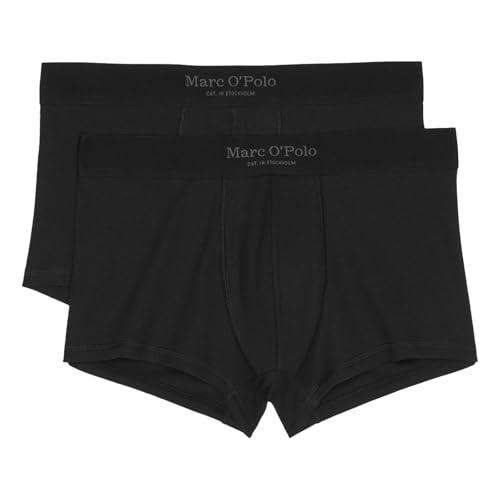 Marc O´Polo Men's Iconic Rib 2-Pack Trunks, Black, Large von Marc O'Polo