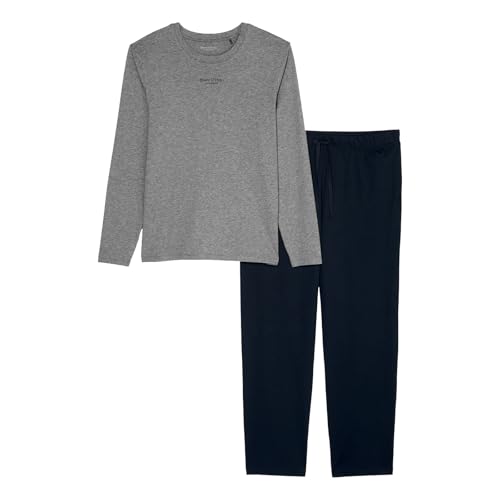 Marc O´Polo Men's Mix&Match Long Pyjama Pajama Set, Grey/Navy, Medium von Marc O´Polo