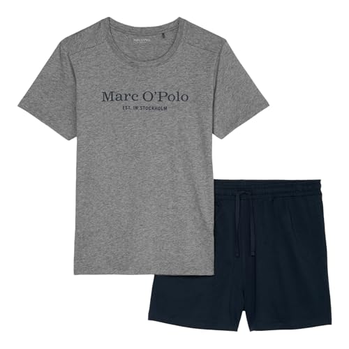 Marc O´Polo Men's Mix&Match Short Pyjama Pajama Set, Grey/Navy, Large von Marc O´Polo