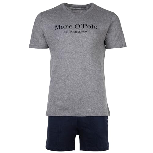 Marc O´Polo Men's Mix&Match Short Pyjama Pajama Set, Grey/Navy, Large von Marc O´Polo