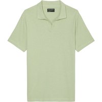 Marc O'Polo Poloshirt mit V-Ausschnitt und Leinenanteil von Marc O'Polo