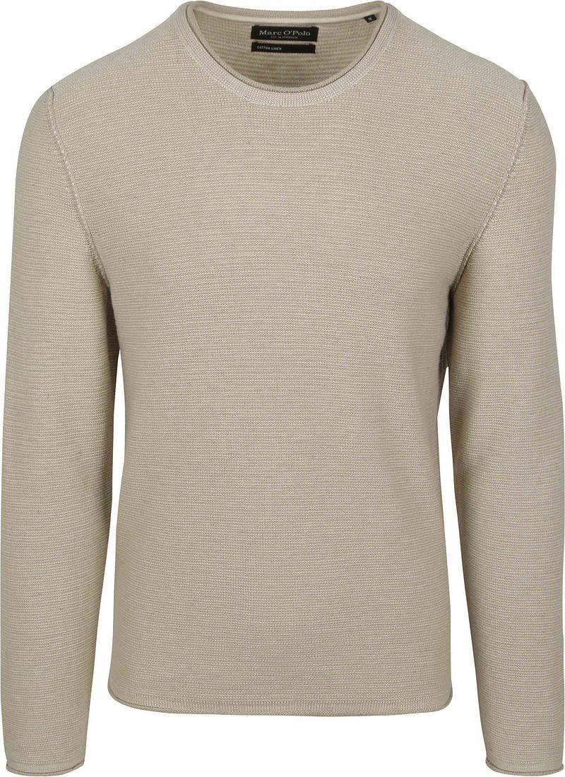 Marc O'Polo Pullover Crewneck Cotton/Linen Gray Silk - Größe L von Marc O'Polo