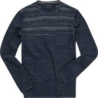 Marc O'Polo Herren Pullover blau Baumwolle unifarben von Marc O'Polo