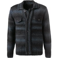 Marc O'Polo Herren Cardigan blau Gestreift von Marc O'Polo