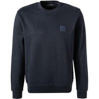 Marc O'Polo Herren Sweatshirt blau Baumwolle unifarben von Marc O'Polo