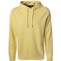 Marc O'Polo Herren Hoodie gelb Baumwolle Logo und Motiv von Marc O'Polo