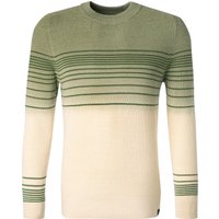 Marc O'Polo Herren Pullover grün Baumwolle Gestreift von Marc O'Polo