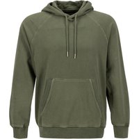 Marc O'Polo Herren Hoodie grün Baumwolle unifarben von Marc O'Polo