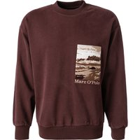 Marc O'Polo Herren Sweatshirt rot Baumwolle unifarben von Marc O'Polo