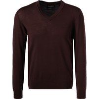 Marc O'Polo Herren Pullover rot Wolle unifarben von Marc O'Polo