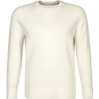 Marc O'Polo Herren Pullover weiß Baumwolle unifarben von Marc O'Polo