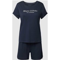 Marc O'Polo Pyjama mit Label-Print Modell 'MIX N MATCH' in Dunkelblau, Größe L von Marc O'Polo