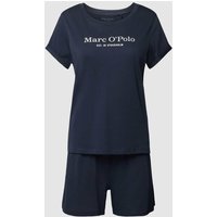 Marc O'Polo Pyjama mit Label-Print Modell 'MIX N MATCH' in Dunkelblau, Größe M von Marc O'Polo
