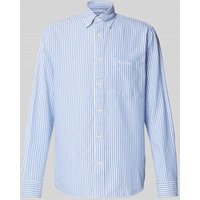 Marc O'Polo Regular Fit Freizeithemd aus reiner Baumwolle mit Streifenmuster in Bleu, Größe XXXL von Marc O'Polo