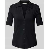 Marc O'Polo Regular Fit Jersey-Bluse mit kurzem Arm aus Viskose-Mix in BLACK, Größe S von Marc O'Polo