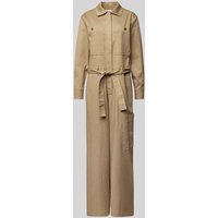 Marc O'Polo Regular Fit Jumpsuit aus Lyocell-Mix in Beige, Größe 42 von Marc O'Polo
