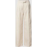 Marc O'Polo Regular Fit Leinenhose mit Bügelfalten in Sand, Größe 34 von Marc O'Polo