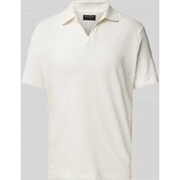 Marc O'Polo Regular Fit Poloshirt aus Baumwoll-Leinen-Mix in Offwhite, Größe XL von Marc O'Polo
