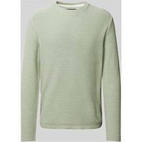 Marc O'Polo Regular Fit Strickpullover aus Bio-Baumwoll-Chenillegarn in glatter Querstrickstruktur in Mint, Größe XL von Marc O'Polo