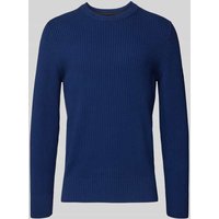 Marc O'Polo Regular Fit Strickpullover aus reiner Baumwolle mit markanter Rippstruktur in Royal, Größe M Marc O'Polo Regular Fit Strickpullover aus reiner Baumwolle mit markanter Rippstruktur in Royal, Größe M von Marc O'Polo