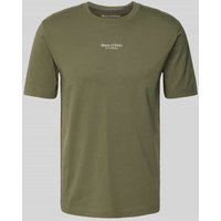 Marc O'Polo Regular Fit T-Shirt aus reiner Baumwolle in Oliv, Größe L von Marc O'Polo